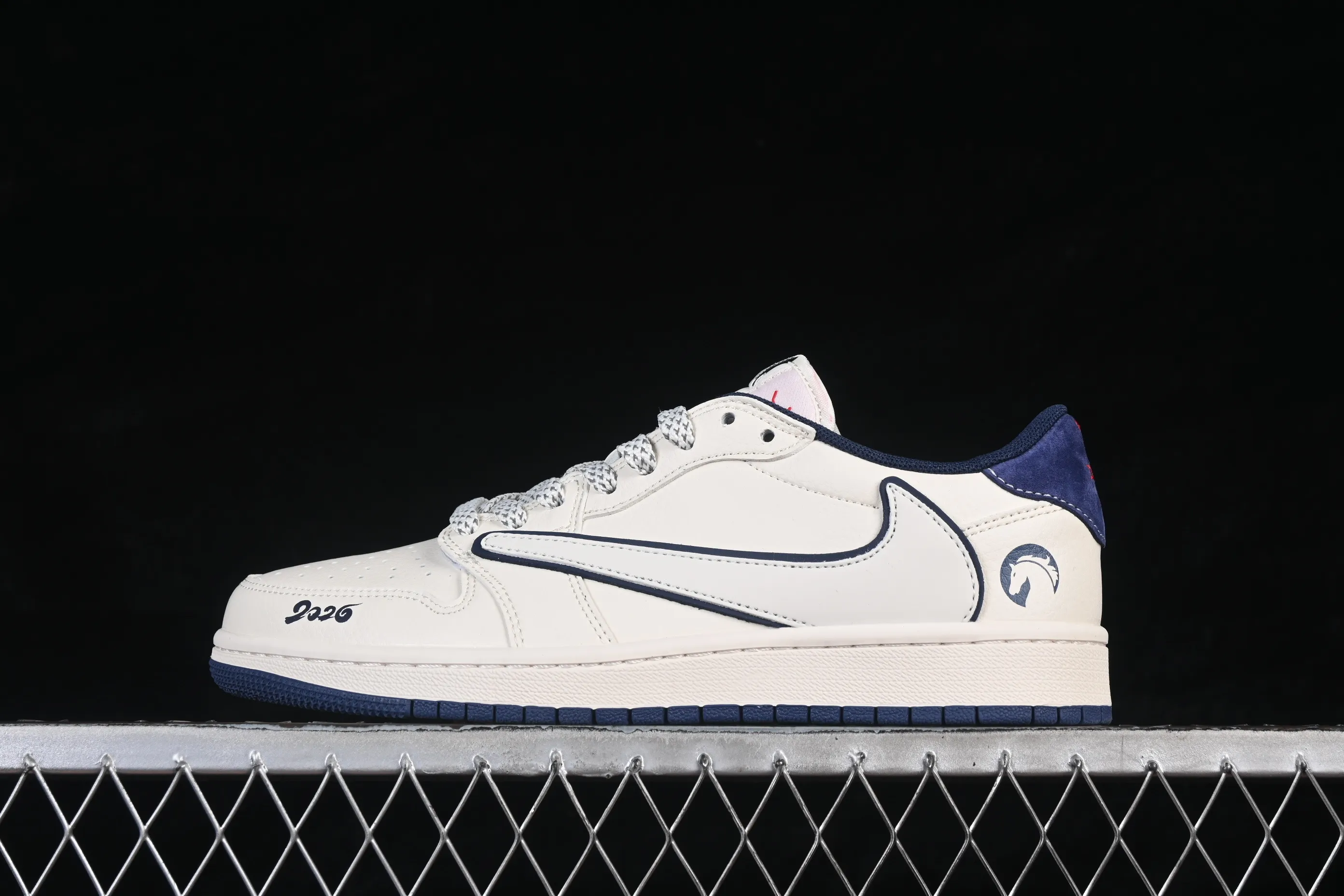 All categories Air Jordan Jordan series basketball shoes Air Jordan 1 Low High-end customized low-top sneakers Travis Scott x Fragment Design x Air Jordan 1 Low OG SP AJ1 Joe 1 Year of the Horse limited edition off-white navy low-top cultural casual sneakers FF9989-013